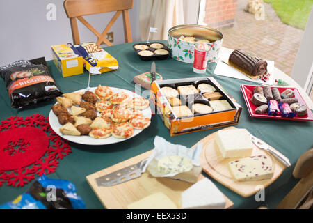 Table de buffet de Noël le déjeuner sans gluten sans gluten Banque D'Images