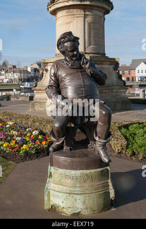 Sir Ronald Gower's Memorial à William Shakespeare, Bancroft jardins sur la rivière Avon à Stratford upon Avon, England, UK Banque D'Images