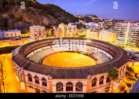 Malaga, Espagne centre-ville sur l'arène. Banque D'Images