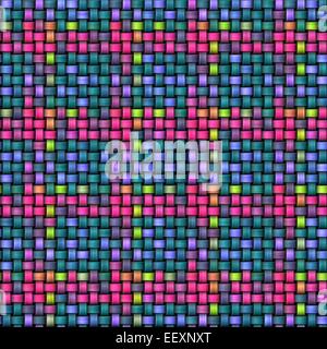 Colorful abstract seamless texture rotin entrelacées. Banque D'Images