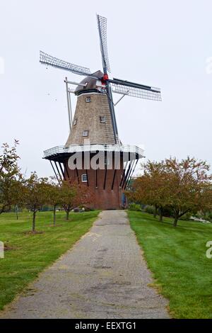 De Zwaan moulin en Hollande, au Michigan Banque D'Images