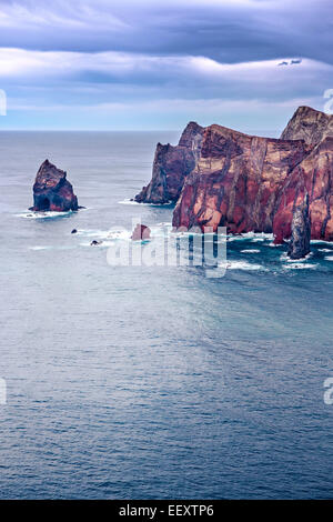 Ponta do Bode. La côte nord de l'île de Madère, Portugal Banque D'Images