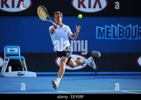 Melbourne, Australie. 23 Jan, 2015. Open de tennis d'Australie, jour 5 matches. Richard Gasquet (FRA) : Action de Crédit Plus Sport/Alamy Live News Banque D'Images