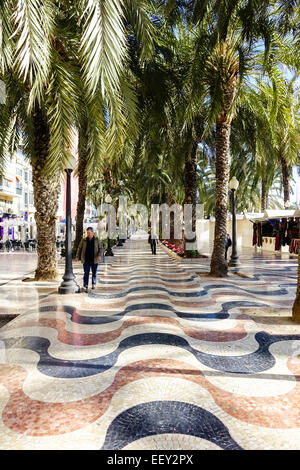 La Explanada de España, Alicante, Espagne Banque D'Images