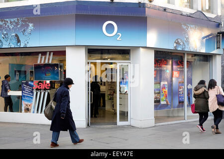 Une vue générale d'une boutique d'O2 dans le centre de Londres, UK Banque D'Images
