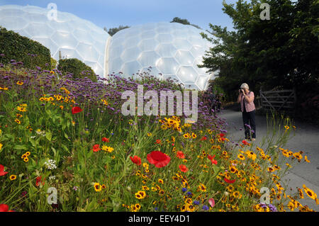 Septembre 2014 Le projet Eden près de St Austell, Cornwall. Pic Mike Walker, Mike Walker Images Banque D'Images