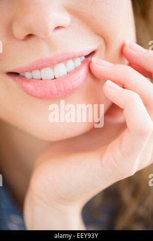 Close-up of woman's lips Banque D'Images