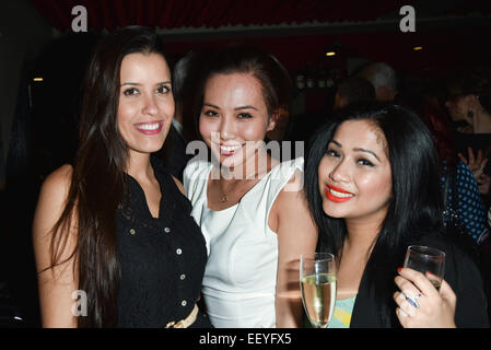 London,UK, 22 Janvier 2015 : personnel de la maison de Ho 1e anniversaire à Soho, Londres. Credit : Voir Li/Alamy Live News Banque D'Images