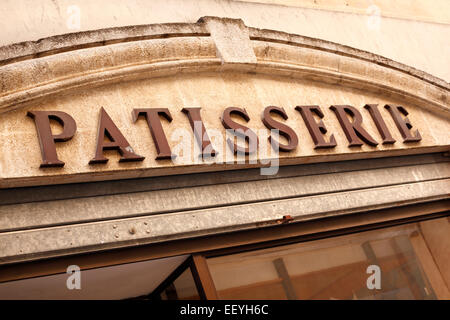 Ancienne Patisserie signer à Paris Banque D'Images