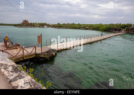 Xel Ha Eco-aventure Parc, Playa del Carmen, Riviera Maya, Yucatan, Mexique. Banque D'Images