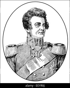 Portrait de Frederick William IV ou Friedrich Wilhelm IV. ; 1795 - 1861, roi de Prusse, Banque D'Images