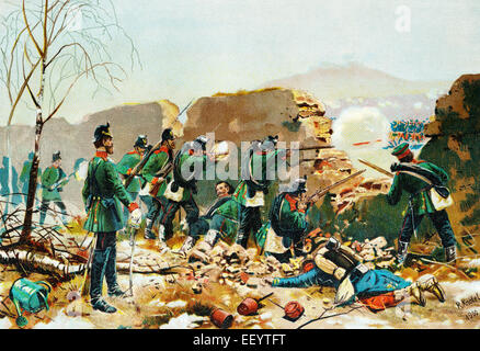 La deuxième bataille de Buzenval, ou la bataille du Mont Valérien, une partie du siège de Paris pendant la guerre franco-allemande de Janvier Banque D'Images