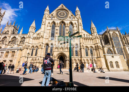 York Minster(cathédrale) - Ville de York en Angleterre Banque D'Images