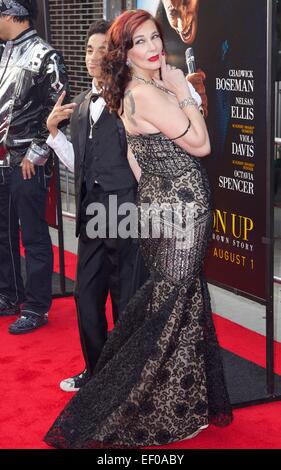 New York premiere de 'Get Up' sur la tenue à l'Apollo Theatre - Arrivées avec : James Brown II,Tomi Rae Brown Où : New York City, New York, United States Quand : 21 Oct 2014 Banque D'Images