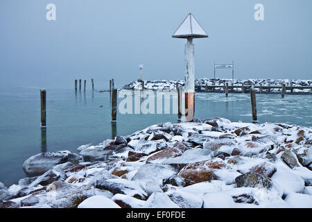 Le Port de Timm village sur l'île de Poel. Banque D'Images