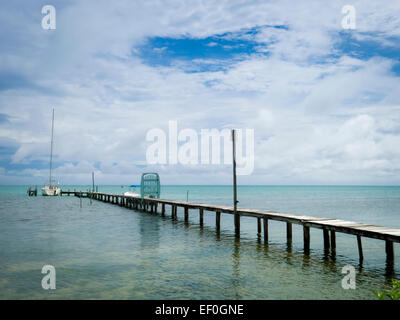 Dans l'île de Caye Caulker Belize Banque D'Images