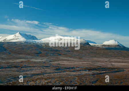 Ben plus enneigés, Beinn Tarsuinn Coigach Beinn et un Eoin Banque D'Images