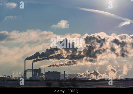 Vue d'une zone industrielle à Wismar (Allemagne). Banque D'Images