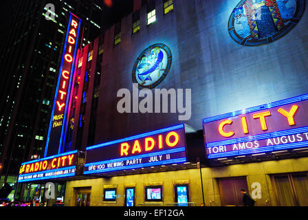 Le Radio City Music Hall Banque D'Images