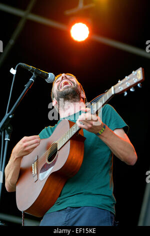 BENICASSIM, ESPAGNE - 18 juillet : Manel (bande de Catalogne qui chante en catalan) effectue au Festival. Banque D'Images