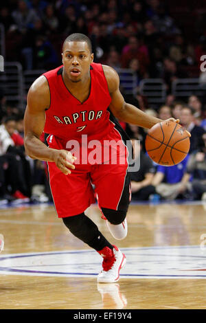 23 janvier 2015 : Toronto Raptors guard Kyle Lowry (7) en action au cours de la NBA match entre les Toronto Raptors et les Philadelphia 76ers au Wells Fargo Center de Philadelphie, Pennsylvanie. Les Raptors de Toronto a gagné 91-86. Banque D'Images