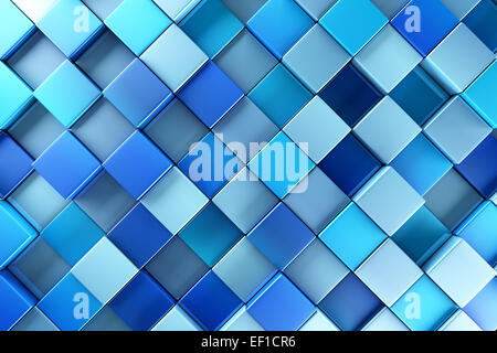 Blocs bleus abstract background Banque D'Images