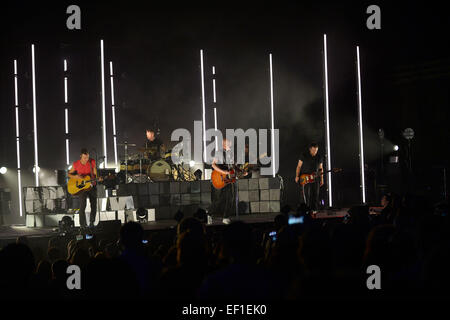 La mêlée d'effectuer au Hard Rock Live ! Dans le Seminole Hard Rock Hotel & Casino comprend : guitariste Joe King,le batteur Ben Wysocki,Isaac Slade,David Welsh Où : Hollywood, Florida, United States Quand : 22 Oct 2014 Banque D'Images