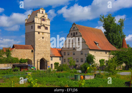 Dinkelsbuhl, Nordlingentor, Nordlingen Gate, Route Romantique, Romantische Strasse, Dinkelsbuhl, Middle Franconia, Bavaria, Germany Banque D'Images