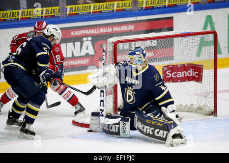 Usa. 23 Jan, 2015. 23.1.2015 Piv Kello 20.41.09.La Finlande, Helsinki, Savonlinna.LE HIFK HELSINKI vs Blues.Home Dynaida / Karadja Begur Laurikainen # 41 Blues, . @Petteri Paalasmaa .Tous les plus de Presse © csm/Alamy Live News Banque D'Images