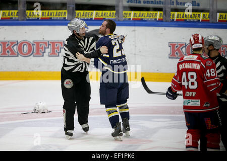 Usa. 23 Jan, 2015. 23.1.2015 Piv Kello 18.41.06.La Finlande, Helsinki, Savonlinna.LE HIFK HELSINKI vs Blues.Ryan O'Connor # 23 Blues. @Petteri Paalasmaa .Tous les plus de Presse © csm/Alamy Live News Banque D'Images