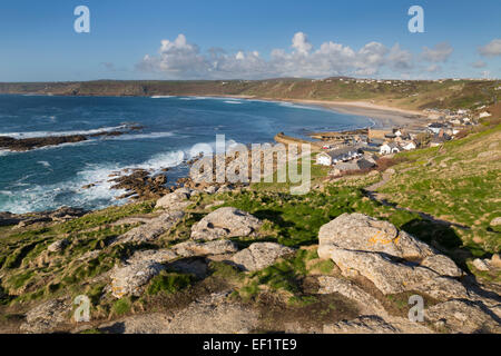 Sennen Cove ; de Lookout, Cornwall, UK Banque D'Images