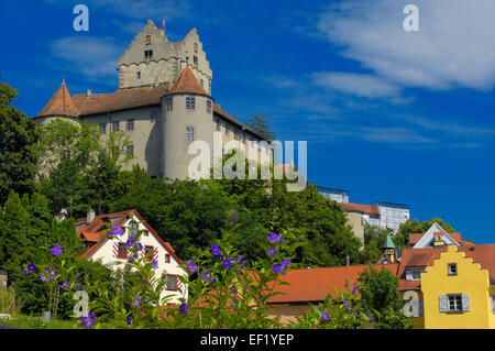 Meersburg, château, Lac de Constance, Constance, Bade-Wurtemberg, Allemagne, Europe Banque D'Images