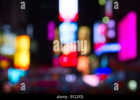 Lumières de la nuit de la ville de New York Banque D'Images