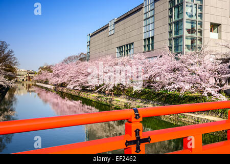 Kyoto, au Japon, au printemps au canal d'Okazaki. Banque D'Images