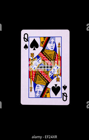 Dame de pique Banque D'Images