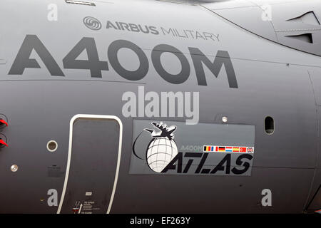 La Royal Air Force militaire Airbus A400M, avion de transport de l'Atlas au 2012 Royal International Air Tattoo, RAF Fairford, UK. Banque D'Images