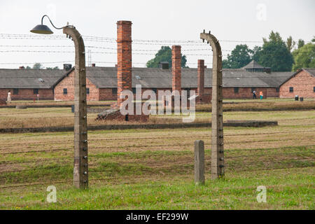 Birkenau camp de concentration d'Auschwitz-Birkenau Memorial Museum. Banque D'Images