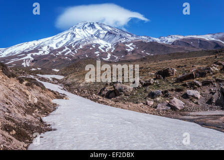 Le mont Damavand, Iran Banque D'Images