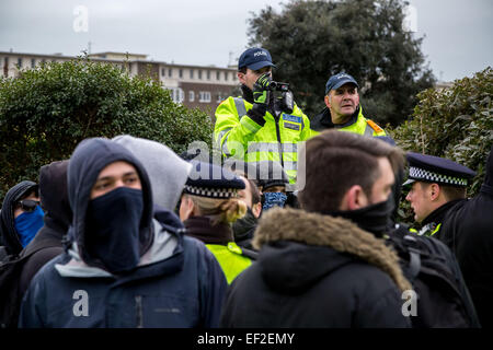 Kent, UK. 25 Jan, 2015. Libération de protestation contre les immigrants illégaux dans la région de Dover Crédit : Guy Josse/Alamy Live News Banque D'Images
