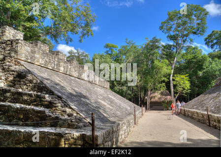 Ball, Site archéologique de Cobá, Quintana Roo, Mexique Banque D'Images