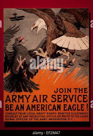 Inscrivez-vous l'Armée Air Service poster à partir de la PREMIÈRE GUERRE MONDIALE, vers 1917 - USA Banque D'Images