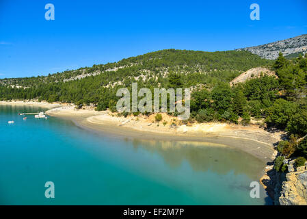 Vue sur le lac de st croix dans la provence france Banque D'Images