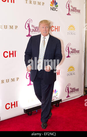 Doral, FL, USA. 25 Jan, 2015. Miami, FL - Jan 25 : Donald Trump assiste à la 63e défilé de Miss Univers annuelle tenue au National Trump Doral Miami le 25 janvier 2015 à Miami, FL. Crédit : Andrew Patron/ZUMA/Alamy Fil Live News Banque D'Images