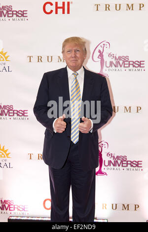 Doral, FL, USA. 25 Jan, 2015. Miami, FL - Jan 25 : Donald Trump assiste à la 63e défilé de Miss Univers annuelle tenue au National Trump Doral Miami le 25 janvier 2015 à Miami, FL. Crédit : Andrew Patron/ZUMA/Alamy Fil Live News Banque D'Images