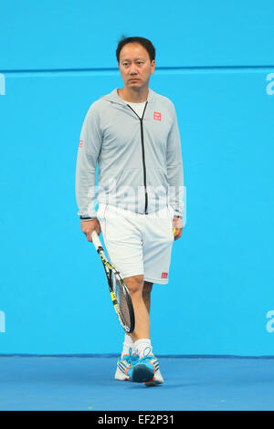 Melbourne, Australie. 26 janvier, 2015. Michael Chang 2015 Tennis : Le tournoi de tennis Australian Open session pratique à Melbourne, Australie . Credit : Yohei Osada/AFLO SPORT/Alamy Live News Banque D'Images