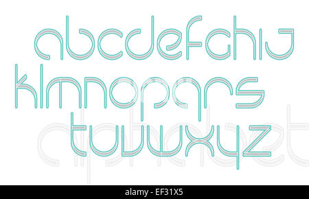 Nouveau jeu de lettres alphabet isolé sur fond blanc. vector font type design Banque D'Images