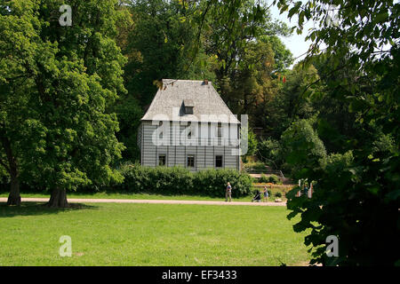 Maison d'été de Goethe dans le parc sur l'ILM à Weimar était à la maison de Johann Wolfgang Goethe. Depuis 1998, il appartient à la partie de l'ensemble 'Weimar Classique' pour l'UNESCO World Heritage Site. Photo : Klaus Nowottnick Date : juillet 26, 2014 Banque D'Images