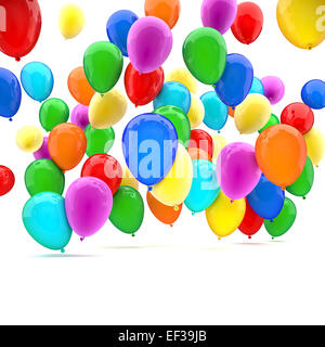 Ballons anniversaire image 3D wallpaper Banque D'Images