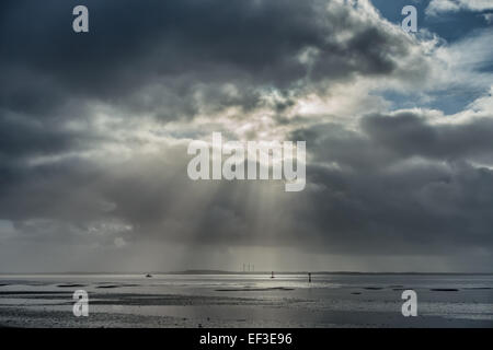 Mer des Wadden près de Esbjerg au Danemark Banque D'Images