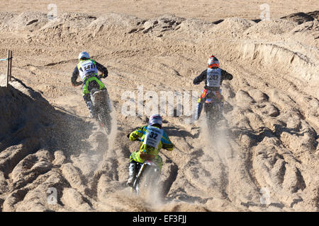 L'Hossegor 'ronde des sables" (France). Cette moto de course événement allie vitesse, l'endurance et technique d'événements. Banque D'Images